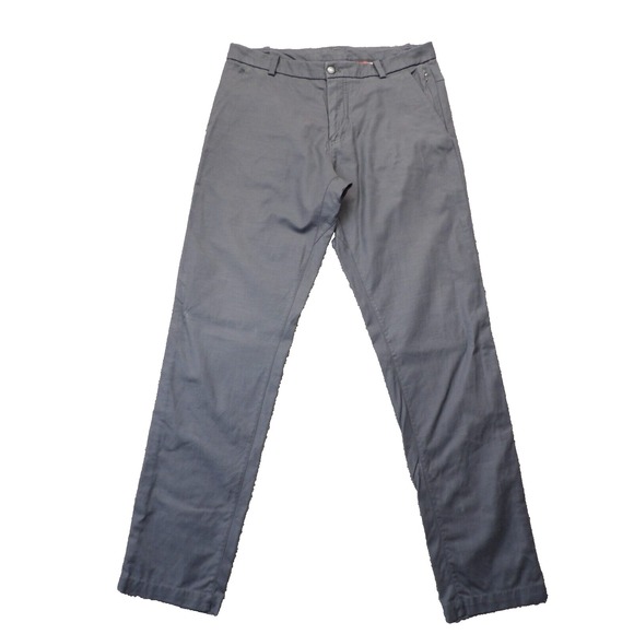 Lululemon Pants Mens Size 34 Commission Slim Pant Charcoal Gray zip Pockets EUC